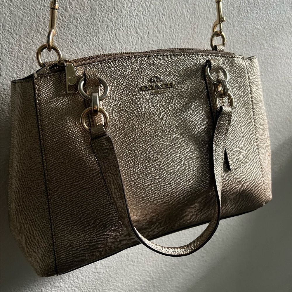 Coach Rose Gold Satchel Crossbody Bag
